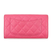 Load image into Gallery viewer, CHANEL Matelasse Classic Long Flap Wallet PinkAP0241 Caviar Leather
