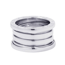 将图像加载到图库查看器中，BVLGARI B.zero 1 Ring 4 Bands Size 49/#9 18K White Gold
