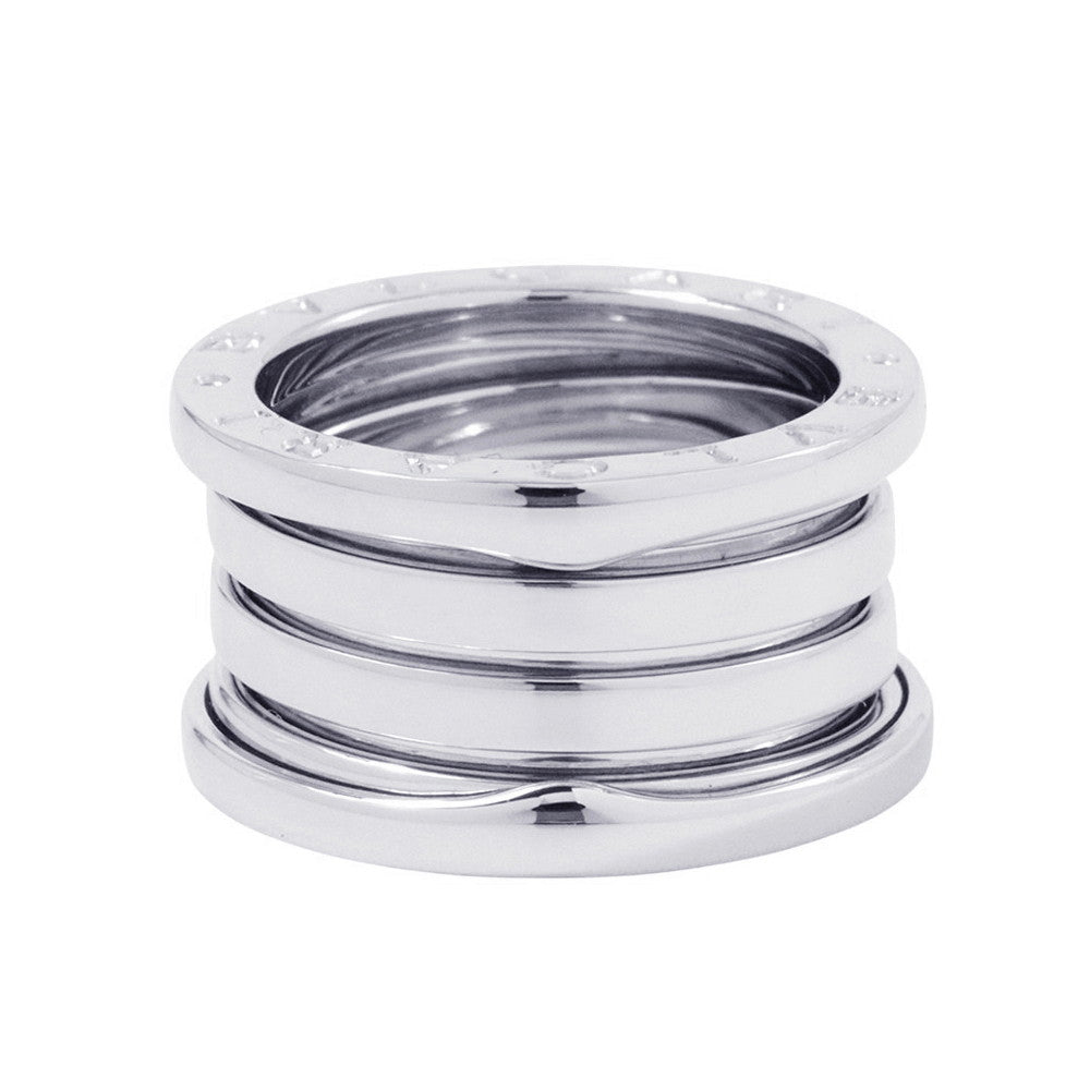 BVLGARI B.zero 1 Ring 4 Bands Size 49/#9 18K White Gold