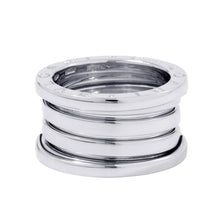 将图像加载到图库查看器中，BVLGARI B.zero 1 Ring 4 Bands Size 49/#9 18K White Gold
