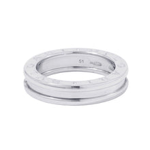 将图像加载到图库查看器中，BVLGARI B.zero1 Ring Size 51/#11 18K White Gold
