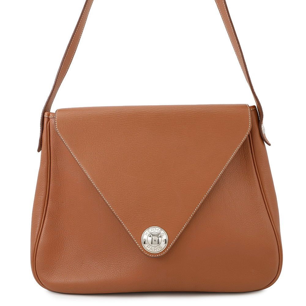 HERMES ★Christine Cognac Taurillon Clemence