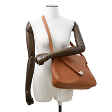 将图像加载到图库查看器中，HERMES Christine Cognac Taurillon Clemence

