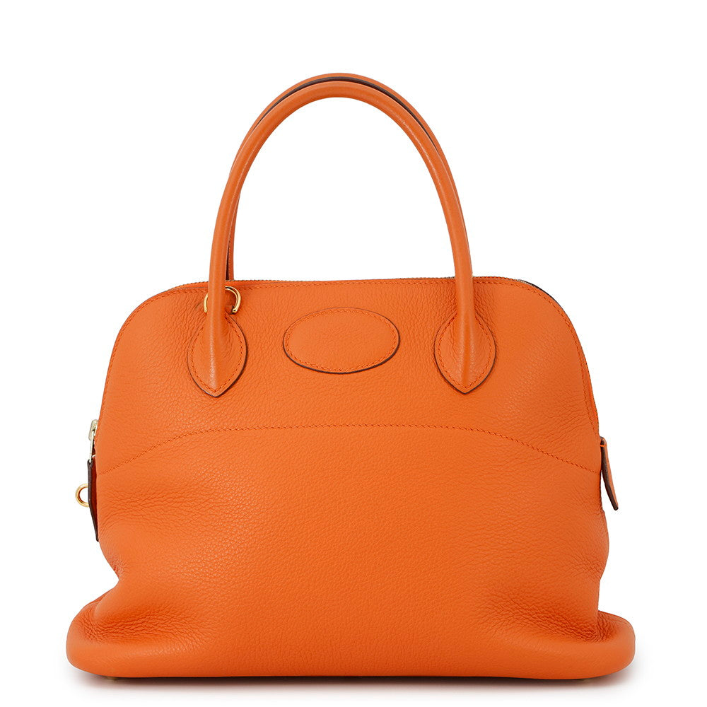 HERMES ★Bolide Orange Taurillon Clemence Size 31