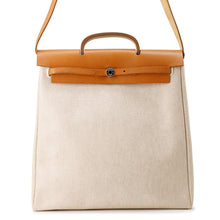 Load image into Gallery viewer, HERMES Herbag Natural Toile H Vache Hunter Leather Size MM
