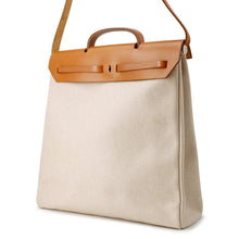 Load image into Gallery viewer, HERMES Herbag Natural Toile H Vache Hunter Leather Size MM
