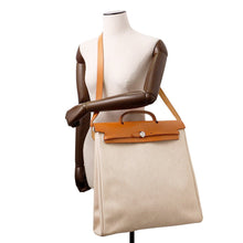 Load image into Gallery viewer, HERMES Herbag Natural Toile H Vache Hunter Leather Size MM
