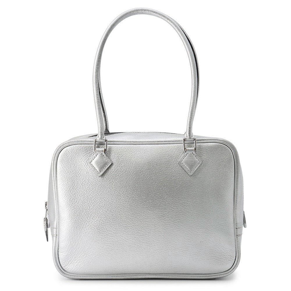 HERMES Plume Olympic Limited Silver Chevre Myzore Goatskin Size Mini