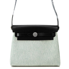 Load image into Gallery viewer, HERMES Herbag zip Ecru/Black Toile Military Vache Hunter Leather Size Mini
