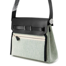 Load image into Gallery viewer, HERMES Herbag zip Ecru/Black Toile Military Vache Hunter Leather Size Mini
