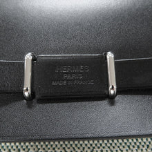 将图像加载到图库查看器中，HERMES ★Herbag zip Vert Moyen/Black Toile Military Vache Hunter Leather Size Mini
