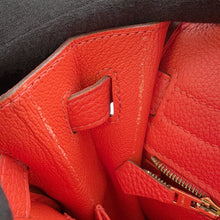 将图像加载到图库查看器中，HERMES Kelly Orange Poppy Taurillon Clemence Size 32
