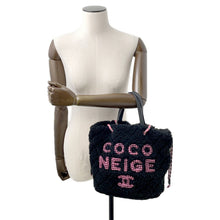 Load image into Gallery viewer, CHANEL Coco Neige Tote Bag BlackAS0981 Pile Leather
