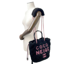 Load image into Gallery viewer, CHANEL Coco Neige Tote Bag BlackAS0981 Pile Leather
