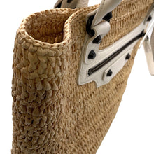 Load image into Gallery viewer, BALENCIAGA City basket bag Beige/White828888 Raffia Leather
