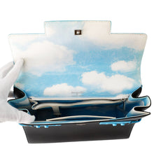 将图像加载到图库查看器中，Delvaux Tempe 2way Bag Black/Light Blue Leather Size GM
