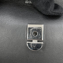 将图像加载到图库查看器中，Delvaux Tempe 2way Bag Black/Light Blue Leather Size GM

