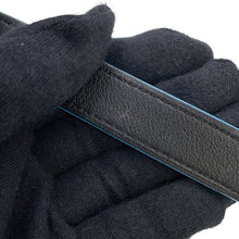 将图像加载到图库查看器中，Delvaux Tempe 2way Bag Black/Light Blue Leather Size GM
