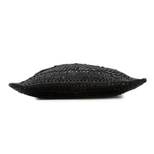 将图像加载到图库查看器中，Chloe Summer Banana Tote Bag Black Raffia
