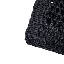将图像加载到图库查看器中，Chloe Summer Banana Tote Bag Black Raffia
