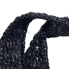 将图像加载到图库查看器中，Chloe Summer Banana Tote Bag Black Raffia
