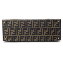 将图像加载到图库查看器中，FENDI Zucca Vanity Bag Brown Canvas Leather

