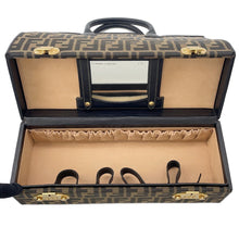 将图像加载到图库查看器中，FENDI Zucca Vanity Bag Brown Canvas Leather

