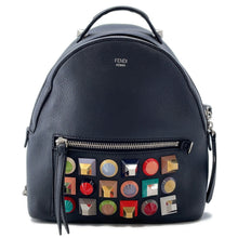 将图像加载到图库查看器中，FENDI By the Way Backpack Black8BZ038 Leather
