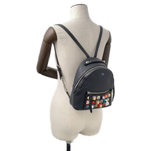 将图像加载到图库查看器中，FENDI By the Way Backpack Black8BZ038 Leather
