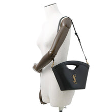 将图像加载到图库查看器中，SAINT LAURENT PARIS Seria Tote Bag Black791069 Leather Size Mini
