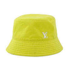Load image into Gallery viewer, LOUIS VUITTON Monogram Neon Reversible Bucket Hat Size L Neon Yellow/WhiteM7064L Cotton
