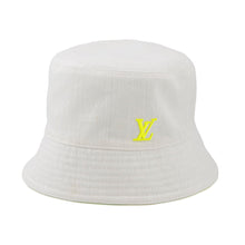 Load image into Gallery viewer, LOUIS VUITTON ★Monogram Neon Reversible Bucket Hat Size L Neon Yellow/WhiteM7064L Cotton
