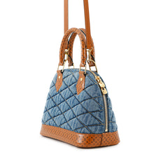 将图像加载到图库查看器中，LOUIS VUITTON Maltage Alma Blue/BrownM55048 DenimTextile Size BB
