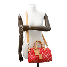 Load image into Gallery viewer, LOUIS VUITTON ★Speedy P9 Bandouliere RedM24425 Calf Leather Monogram Size 25
