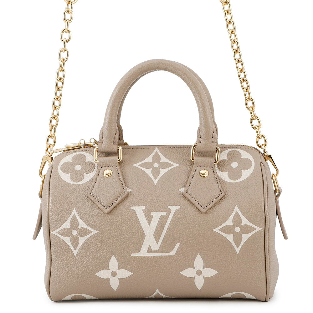LOUIS VUITTON ★Speedy Bandouliere Tourterelle claimM46575 Monogram Empreinte Leather Size 20