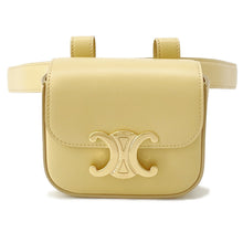 将图像加载到图库查看器中，CELINE Triomphe belt bag Yellow45BCN3 Leather
