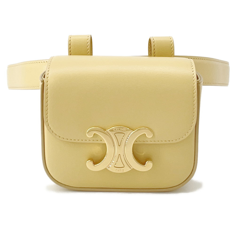 CELINE Triomphe belt bag Yellow45BCN3 Leather