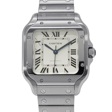将图像加载到图库查看器中，CARTIER Santos de Cartier MM W35.1mm Stainless Steel Silver DialWSSA0029
