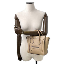 将图像加载到图库查看器中，CELINE Luggage shopper Beige189243 Leather Size Nano
