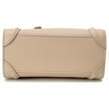 将图像加载到图库查看器中，CELINE Luggage shopper Cream189243 Leather Size Nano
