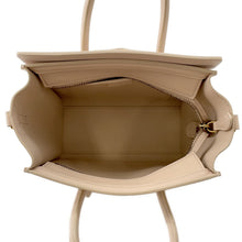 将图像加载到图库查看器中，CELINE Luggage shopper Cream189243 Leather Size Nano
