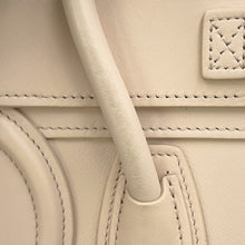 将图像加载到图库查看器中，CELINE Luggage shopper Cream189243 Leather Size Nano
