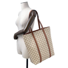 将图像加载到图库查看器中，CELINE museum bag Natural/Tan194542 TriompheCanvas Leather
