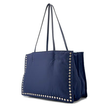 Load image into Gallery viewer, PRADA etiquette tote Navy/Light Blue1BG122 Nylon Leather

