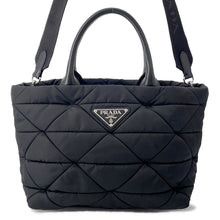 Load image into Gallery viewer, PRADA Padded Re-Nylon Tote Bag Black1BG436 Nylon Leather Size Small
