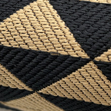 Load image into Gallery viewer, PRADA Symbol EmbroideryFabric Small Handbag Black/Beige1BA354 Jaguar Leather
