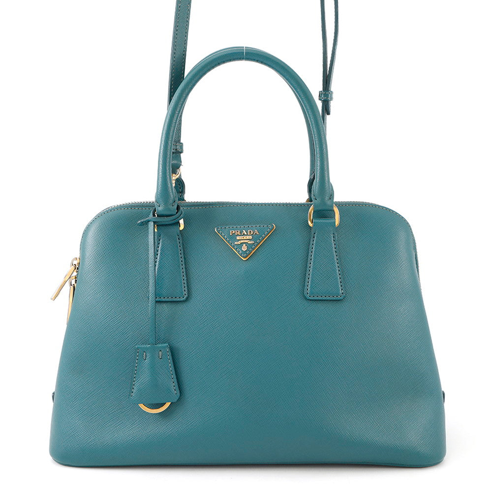 PRADA 2way Handbag GreenBL0837 Saffiano LeatherLeather