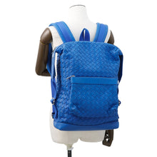 将图像加载到图库查看器中，Bottega Veneta INTRECCIATO Backpack Blue653118 Leather
