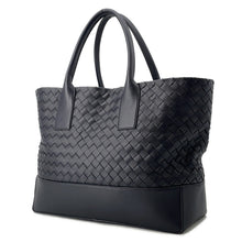 将图像加载到图库查看器中，Bottega Veneta Bottega Veneta INTRECCIATO Tote Bag Black Leather

