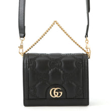 将图像加载到图库查看器中，GUCCI GGQuilted Shoulder Bag Black723777 Leather Size Mini
